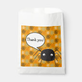 かわいいカボチャのオレンジ色のスパイダー&スパイダーウェブパターン（の模様が）ある フェイバーバッグ (正面)