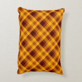かわいいカボチャのオレンジ色の格子枕 アクセントクッション (裏面(縦))