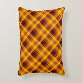 かわいいカボチャのオレンジ色の格子枕 アクセントクッション (正面(垂直))