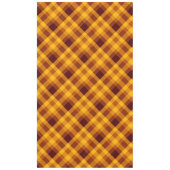 かわいいカボチャのオレンジ色の格子柄の大きなテーブルクロス テーブルクロス (正面)