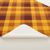 かわいいカボチャのオレンジ色の格子柄の小さなシェルパブランケット シェルパブランケット (3/4)