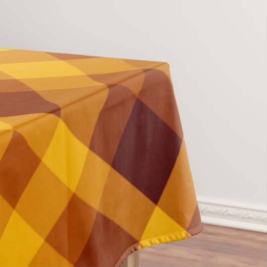 かわいいカボチャのオレンジ色の格子柄の小さなテーブルクロス テーブルクロス (インサイチュ)