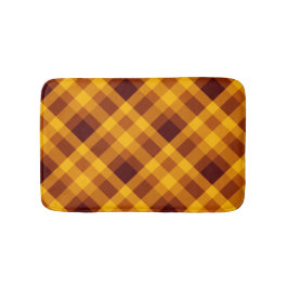かわいいカボチャのオレンジ色の格子柄の小さなバスマット バスマット