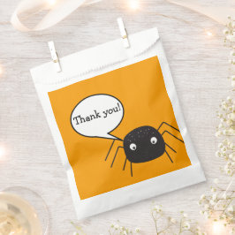 かわいいカボチャのオレンジ色スパイダーハロウィーン フェイバーバッグ