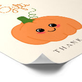 かわいいカボチャのカード&ギフトテーブルサイン ポスター (角)