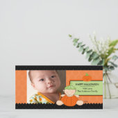 かわいいカボチャのキッズハロウィンフォトカード シーズンカード (スタンド正面)