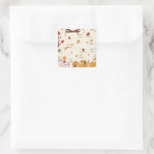 かわいいカボチャのシール スクエアシール (バッグ)