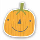 かわいいカボチャのステッカー シール (正面)