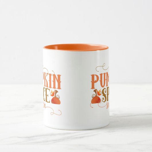 かわいいカボチャのスパイスシーズン秋のコーヒー マグカップ (中央)