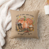 かわいいカボチャのスパイスワードアート秋季節 クッション (ブランケット)
