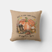 かわいいカボチャのスパイスワードアート秋季節 クッション (正面)