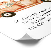 かわいいカボチャのトラックおむつラッフルベビーシャワー ポスター (角)