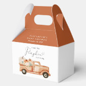 かわいいカボチャのトラック赤ちゃんシャワーありがとう フェイバーボックス (裏面)