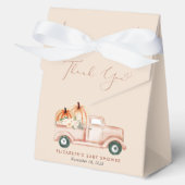 かわいいカボチャのトラック赤ちゃんシャワーありがとう フェイバーボックス (正面)