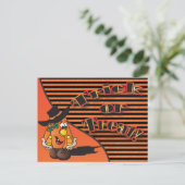 かわいいカボチャのトリックまたは治療 |ハロウィーン ポストカード (スタンド正面)