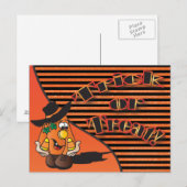 かわいいカボチャのトリックまたは治療 |ハロウィーン ポストカード (正面/裏面)