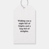 かわいいカボチャのハッピー ハロウィン ギフトタグ (裏面)