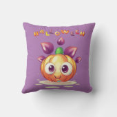 かわいいカボチャのハロウィンカラー クッション (裏面)