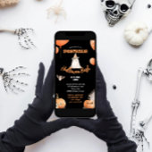 かわいいカボチャのハロウィンパーティー 招待状