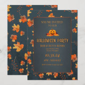 かわいいカボチャのハロウィン招待状 両面 招待状 (正面/裏面)