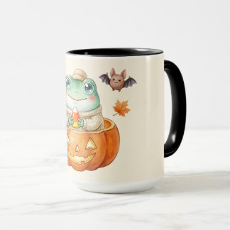 かわいいカボチャのハロウィン カワイイ カエル マグカップ
