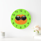 かわいいカボチャのハロウィーンの壁時計 ラージ壁時計 (ホーム)