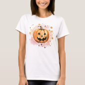 かわいいカボチャのハロウィーンの水色 Tシャツ (正面)