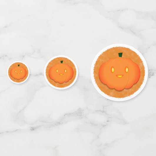 かわいいカボチャのハロウィーン水の色ベビーシャワー コンフェッティ (正面)