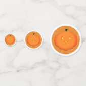 かわいいカボチャのハロウィーン水の色ベビーシャワー コンフェッティ (裏面)