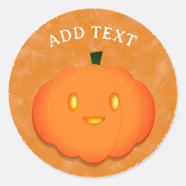 かわいいカボチャのハロウィーン水の色ベビーシャワー ラウンドシール
