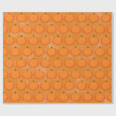 かわいいカボチャのハロウィーン水の色ベビーシャワー ラッピングペーパー (フラット)