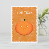 かわいいカボチャのハロウィーン水の色ベビーシャワー 招待状 (スタンド正面)