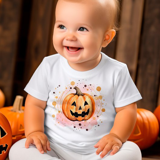 かわいいカボチャのハロウィーン ベビーTシャツ