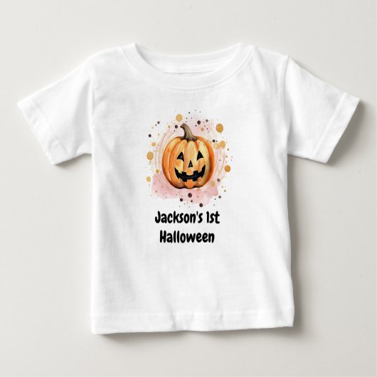 かわいいカボチャのハロウィーン ベビーTシャツ (正面)