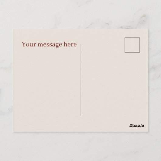 かわいいカボチャのパイのメッセージを追加 ポストカード (裏面)