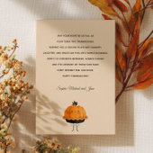 かわいいカボチャのパイ幸せな感謝祭ミニマリスト シーズンカード