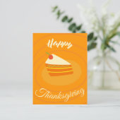 かわいいカボチャのパイ幸せな感謝祭 シーズンポストカード (スタンド正面)