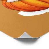 かわいいカボチャのパイ感謝サンクスギビング格言 ポスター (角)