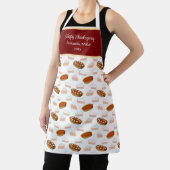 かわいいカボチャのパイ柄サンクスギフトガーリープレゼント エプロン (インサイチュ)