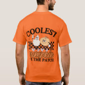 かわいいカボチャのパッチグラフィックティー Tシャツ (裏面)