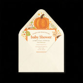 かわいいカボチャのベビーシャワーパーティー招待状 - オーダーメイド！ 招待状