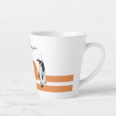 かわいいカボチャのペンギン面白いハロウィーン カフェラテマグ (右)