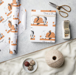 かわいいカボチャのペンギン面白いハロウィーン ラッピングペーパー