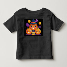 かわいいカボチャの家族のベクターアート トドラーTシャツ