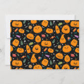 かわいいカボチャの彫刻 ハロウィンパーティー 招待状 (裏面)
