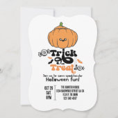 かわいいカボチャの招待状をダニカスタムまたは治療 招待状 (正面)