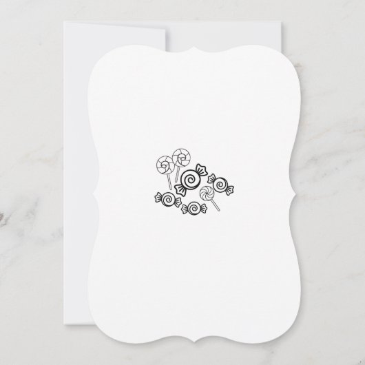 かわいいカボチャの招待状をダニカスタムまたは治療 招待状 (裏面)