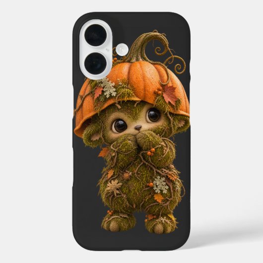 かわいいカボチャの森の生き物 iPhone 16 カース Case-Mate iPhoneケース (裏面)