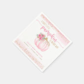 かわいいカボチャの水の色の女の子ベビーシャワーナプキン スタンダードカクテルナプキン (角)