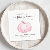 かわいいカボチャの水の色の女の子ベビーシャワー スタンダードカクテルナプキン